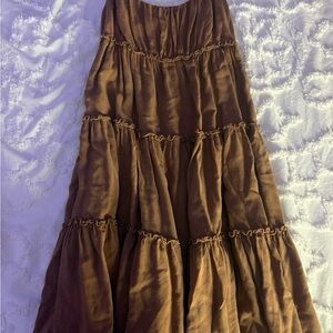 Brown Tiered Women's dress